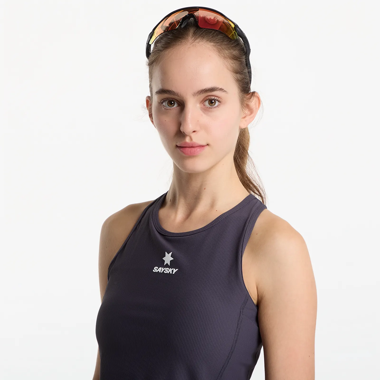Koszulki na ramiączkach SAYSKY W Combat Rib Crop Top Grey