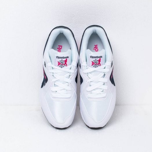 Reebok pyro leather trainers white navy clearance
