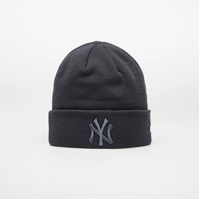 Шапка New Era Knit Medium MLB League Essential Beanie New York Yankees Dark Grey