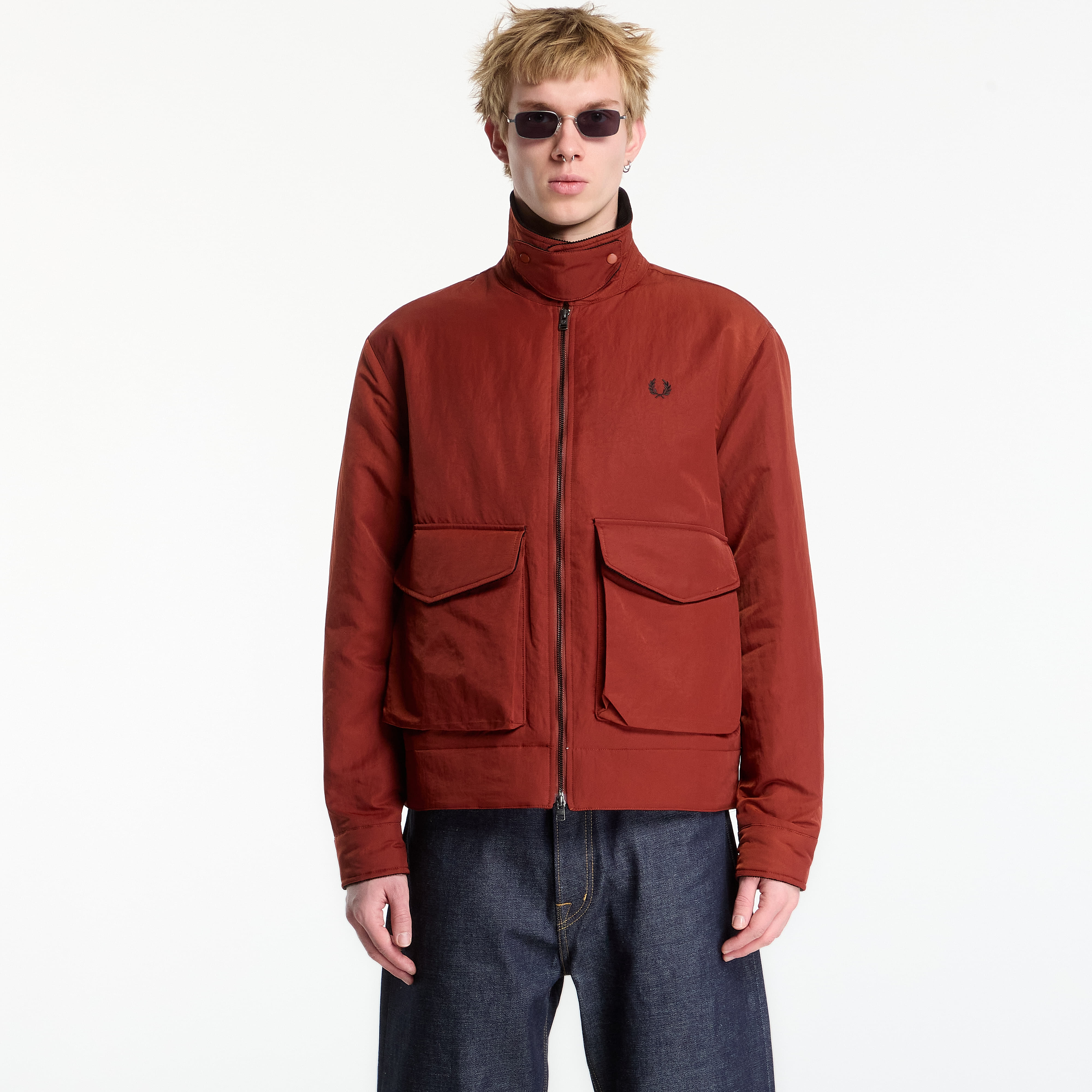 Jakke FRED PERRY Nylon Caban Jacket Black XL