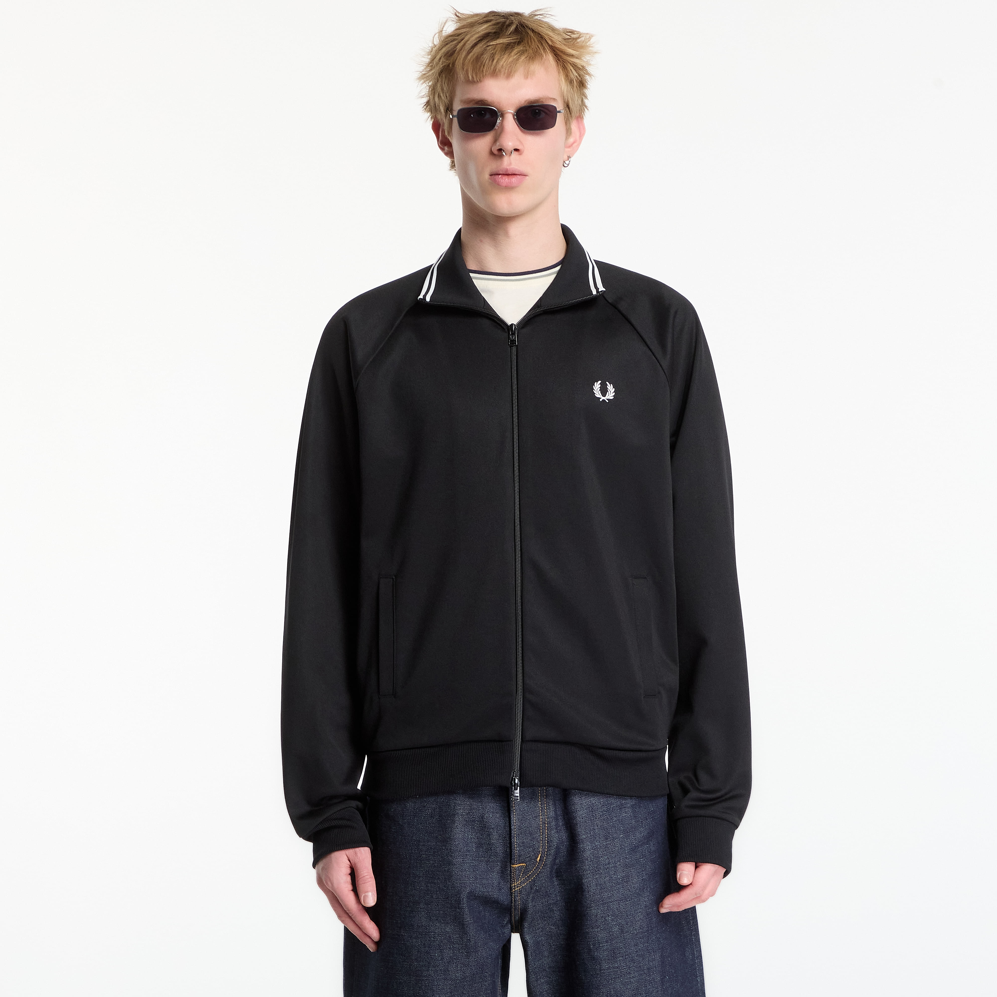 Sweatshirt FRED PERRY Tipped Track Jacket Black L