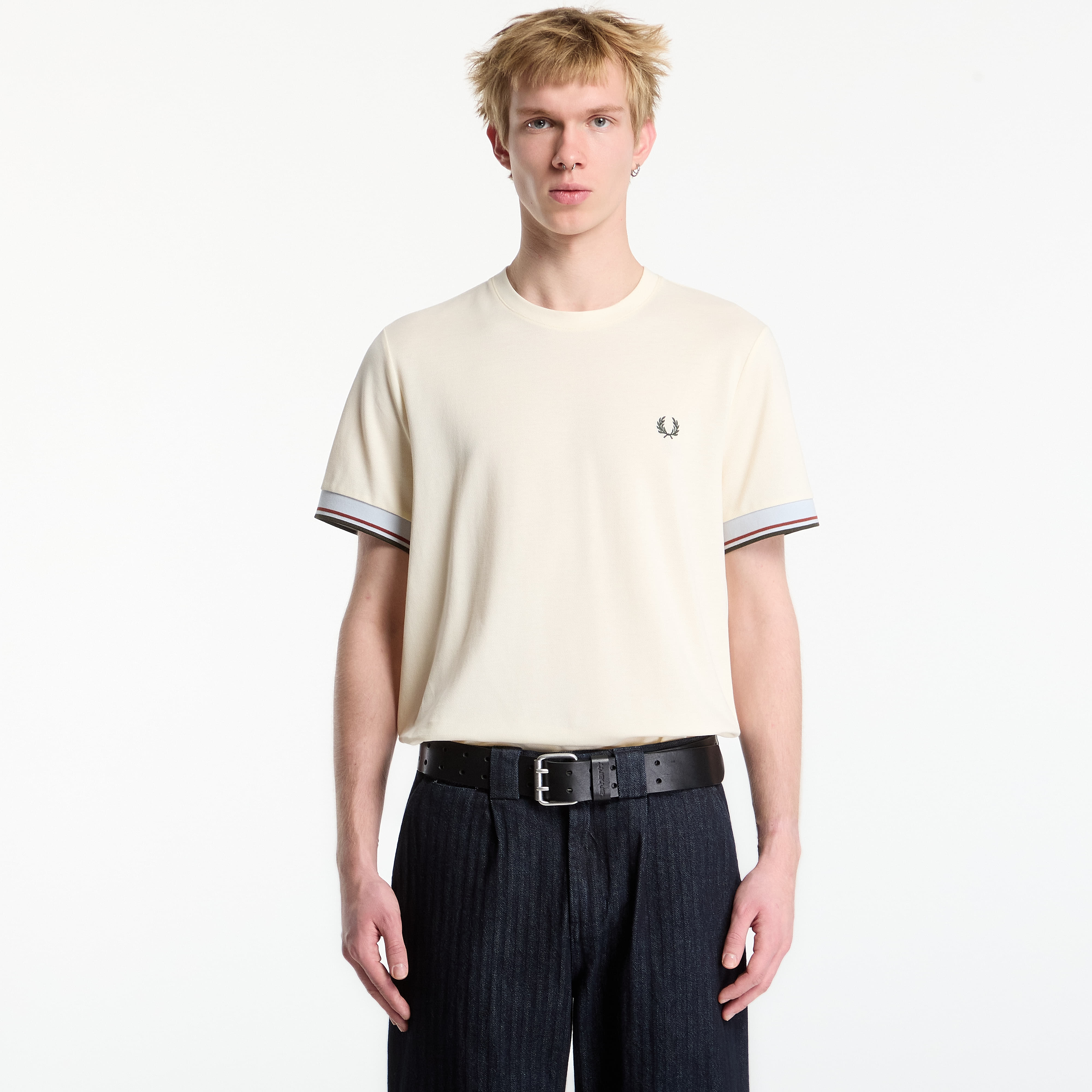 T-shirt FRED PERRY Twin Tipped Cuff T-shirt Dusky Blue L