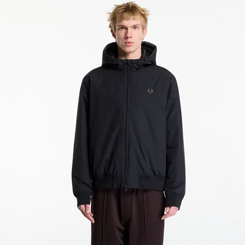 Jacka FRED PERRY Hooded Brentham Jacket Black