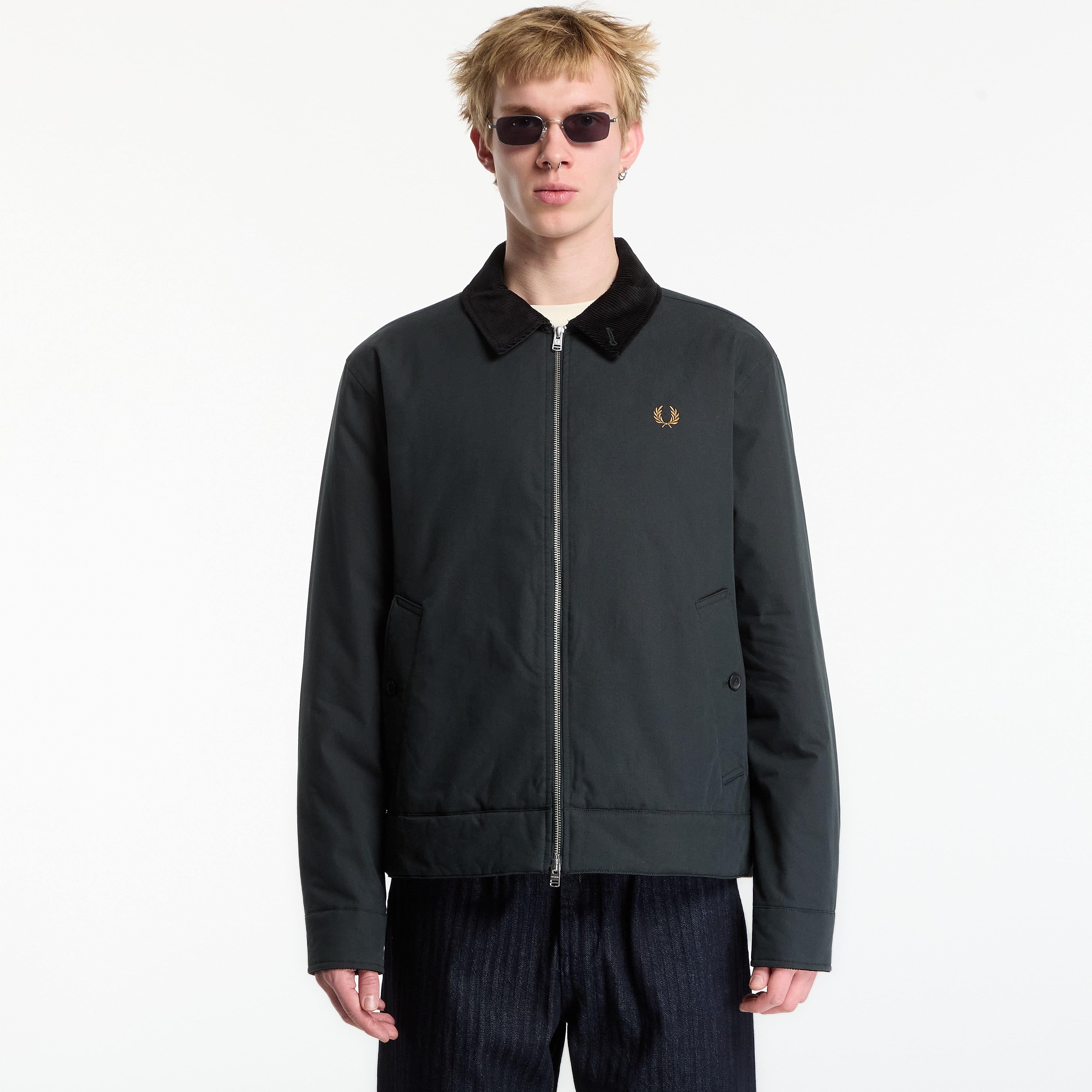 Jakke FRED PERRY Cotton Caban Jacket Green M