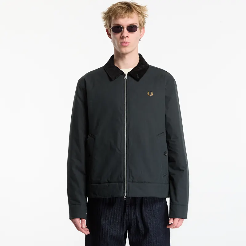 Jacka FRED PERRY Cotton Caban Jacket Green
