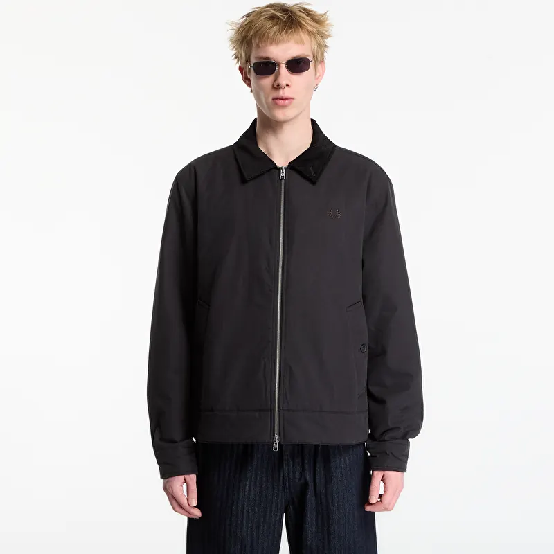 Jacka FRED PERRY Cotton Caban Jacket Black