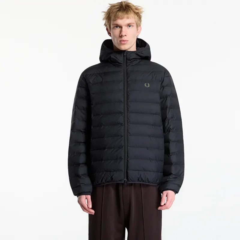 Jacka FRED PERRY Hooded Insulated Jacket Black