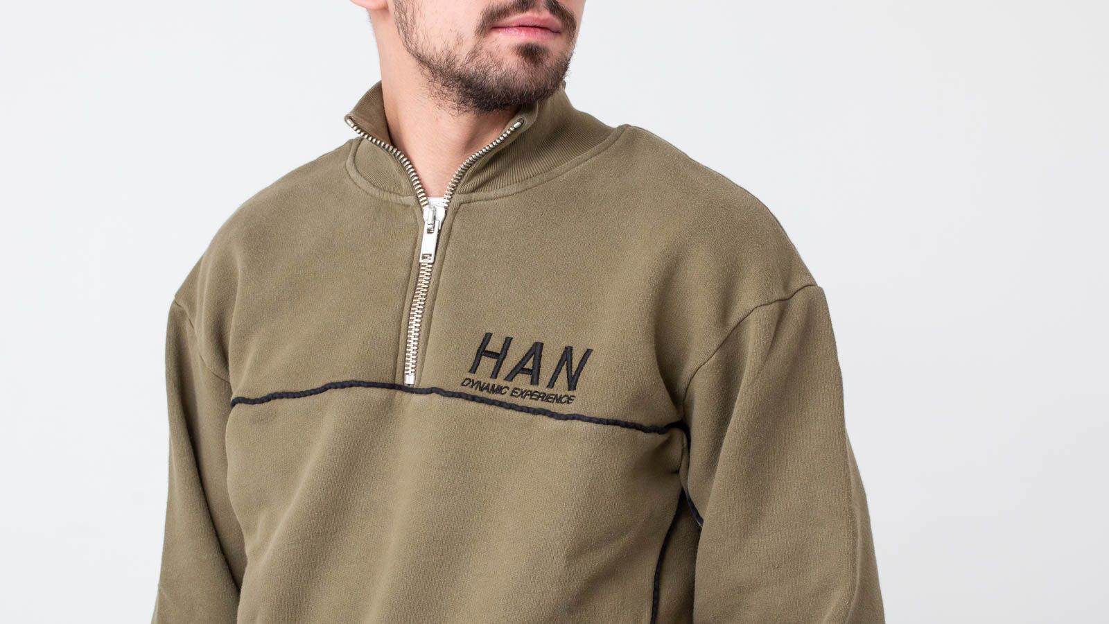 Felpe Han Kjøbenhavn Two Face Crewneck Olive