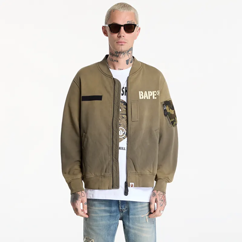 Bomber A Bathing Ape Bape Sweat Bomber Jacket UNISEX Olive Drab