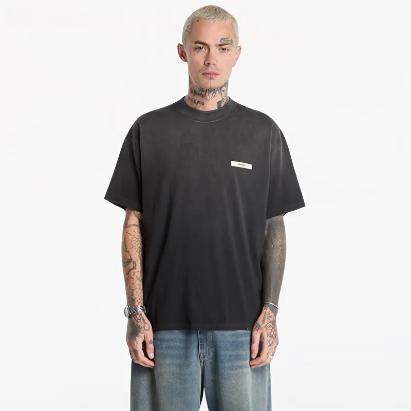 Póló Represent Logo Tape T-Shirt UNISEX Stained Black
