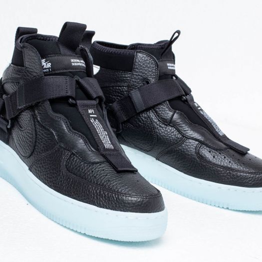 Nike air force utility black mid hot sale
