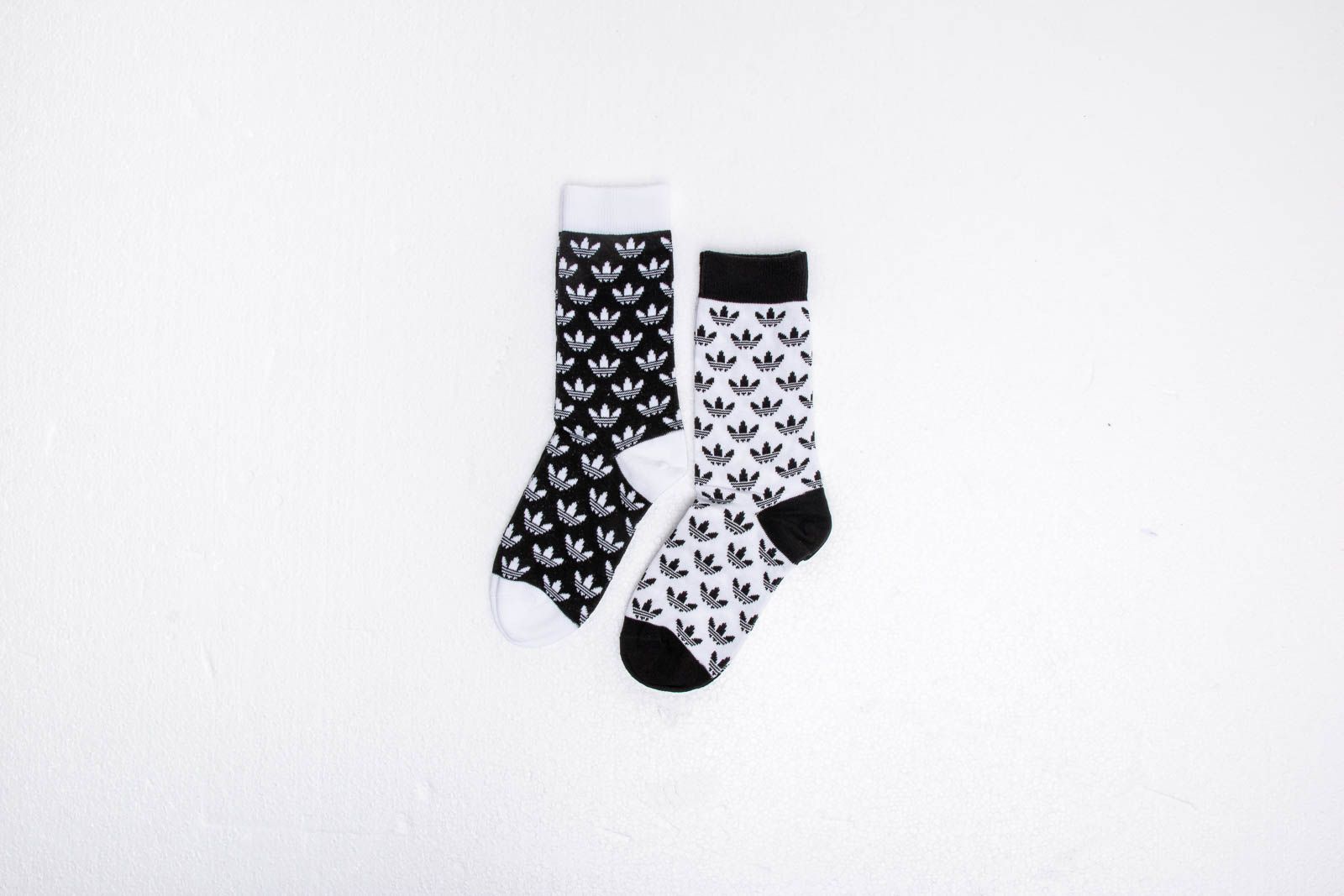 Sokken adidas Treefoil Crew Socks 2 Pack Black/ White