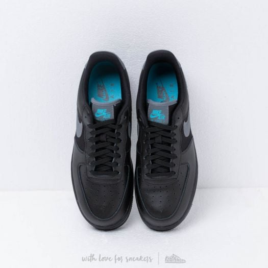 ★ Nike ★ Air Force 1 Black Blue Fury Cool Grey Men's shoes Nike Air Force 1 '07 Lv8 Black/ Cool Grey-Blue