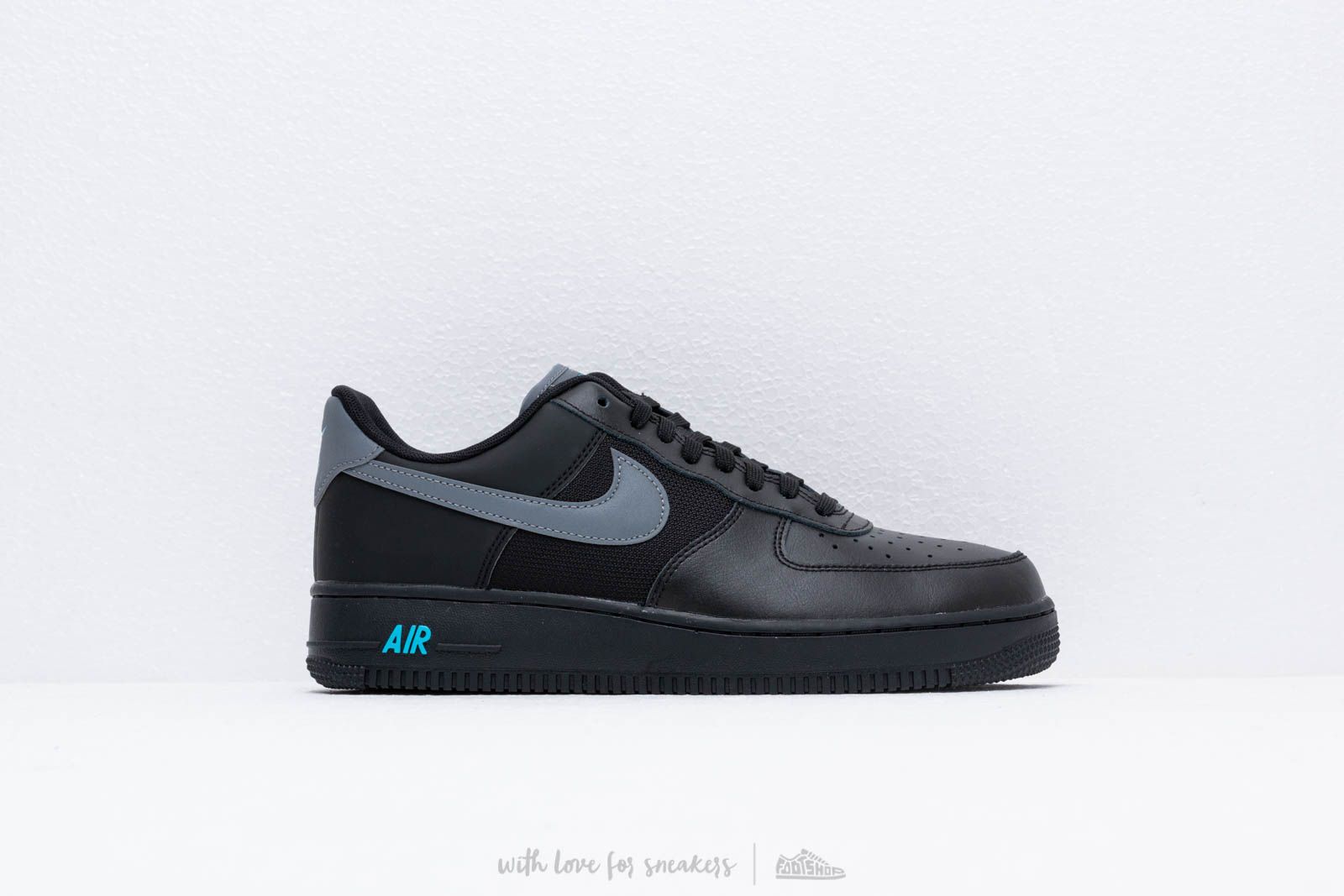 Men's shoes Nike Air Force 1 '07 Lv8 Black/ Cool Grey-Blue Fury