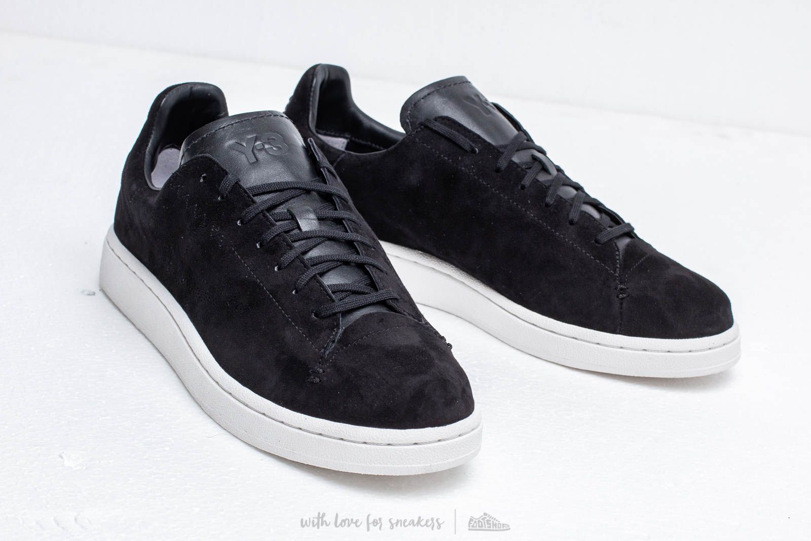 Férfi cipők Y-3 Yohji Court Core Black/ Core Black/ Core White