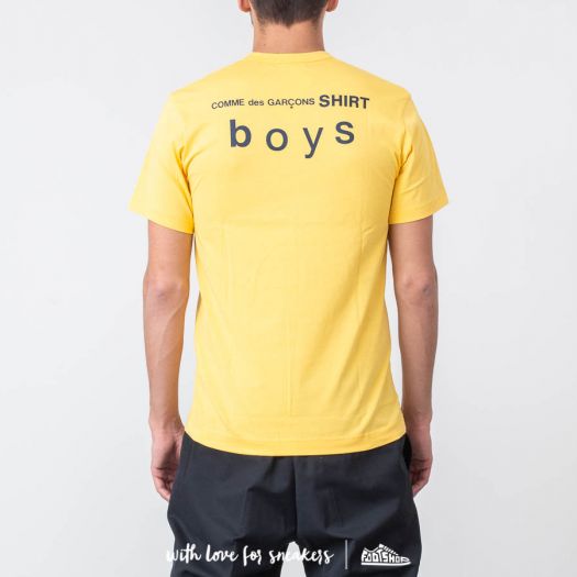 Comme des garcons yellow t shirt best sale