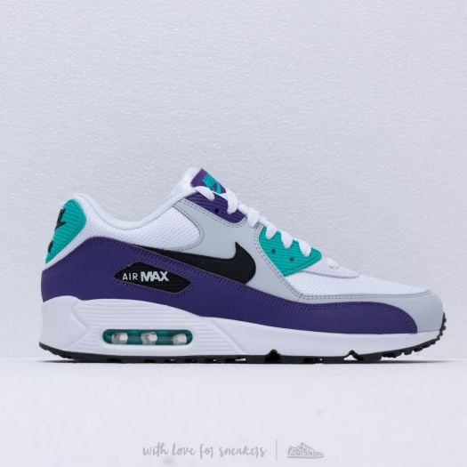 Men s shoes Nike Air Max 90 Essential White Black Hyper Jade Court Purple Footshop