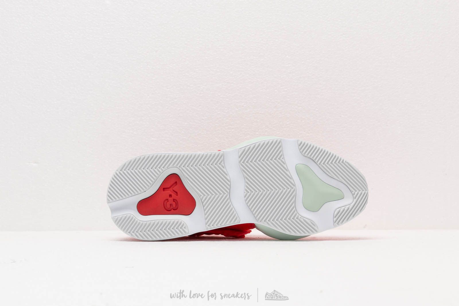 Herren Sneaker und Schuhe Y-3 Kaiwa Knit Red/ Core Black/ Salty Green