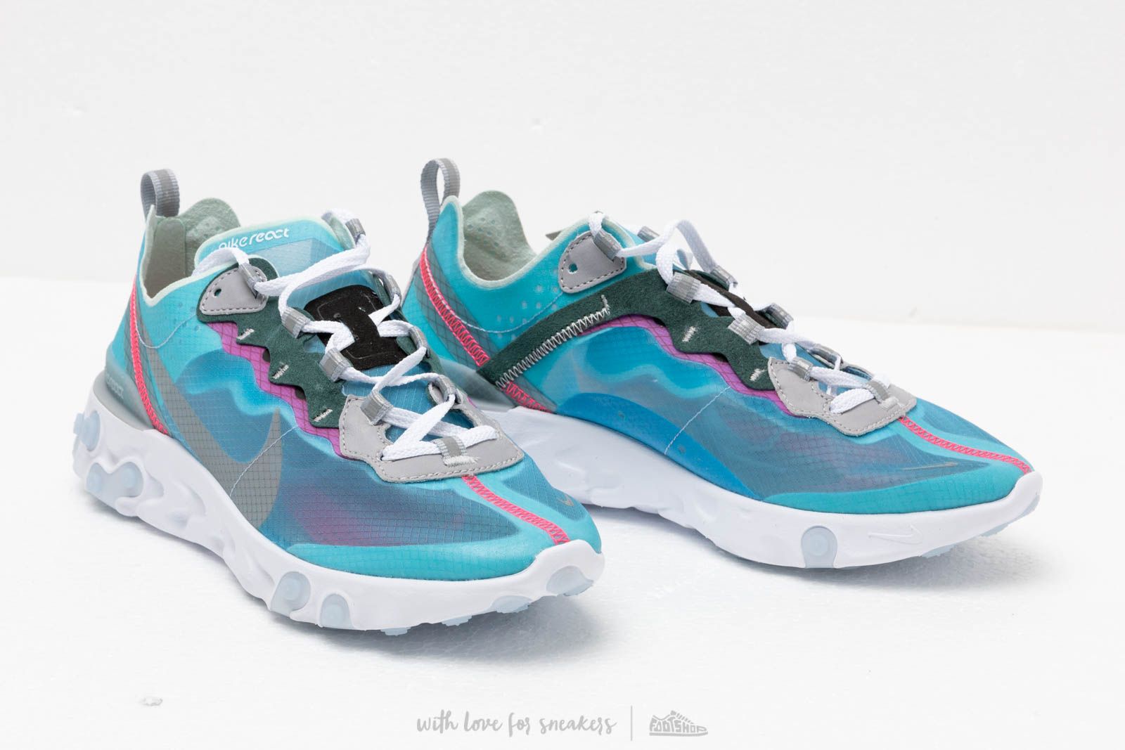 Men's shoes Nike React Element 87 Royal Tint/ Black-Wolf Grey-Solar Red