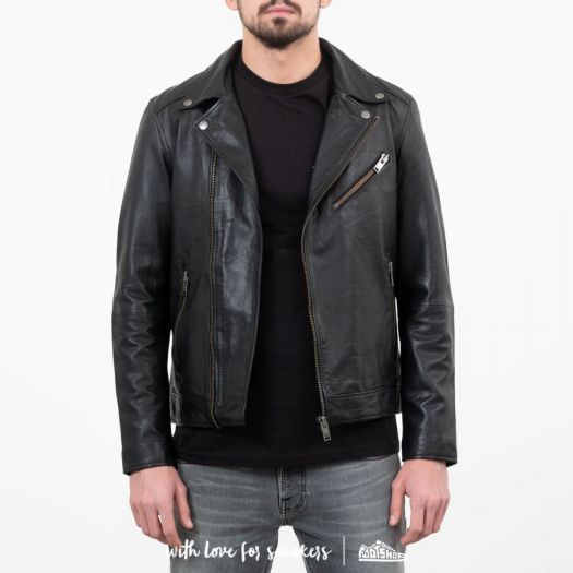 Jackets SELECTED B-02 Biker Leather Jacket Black