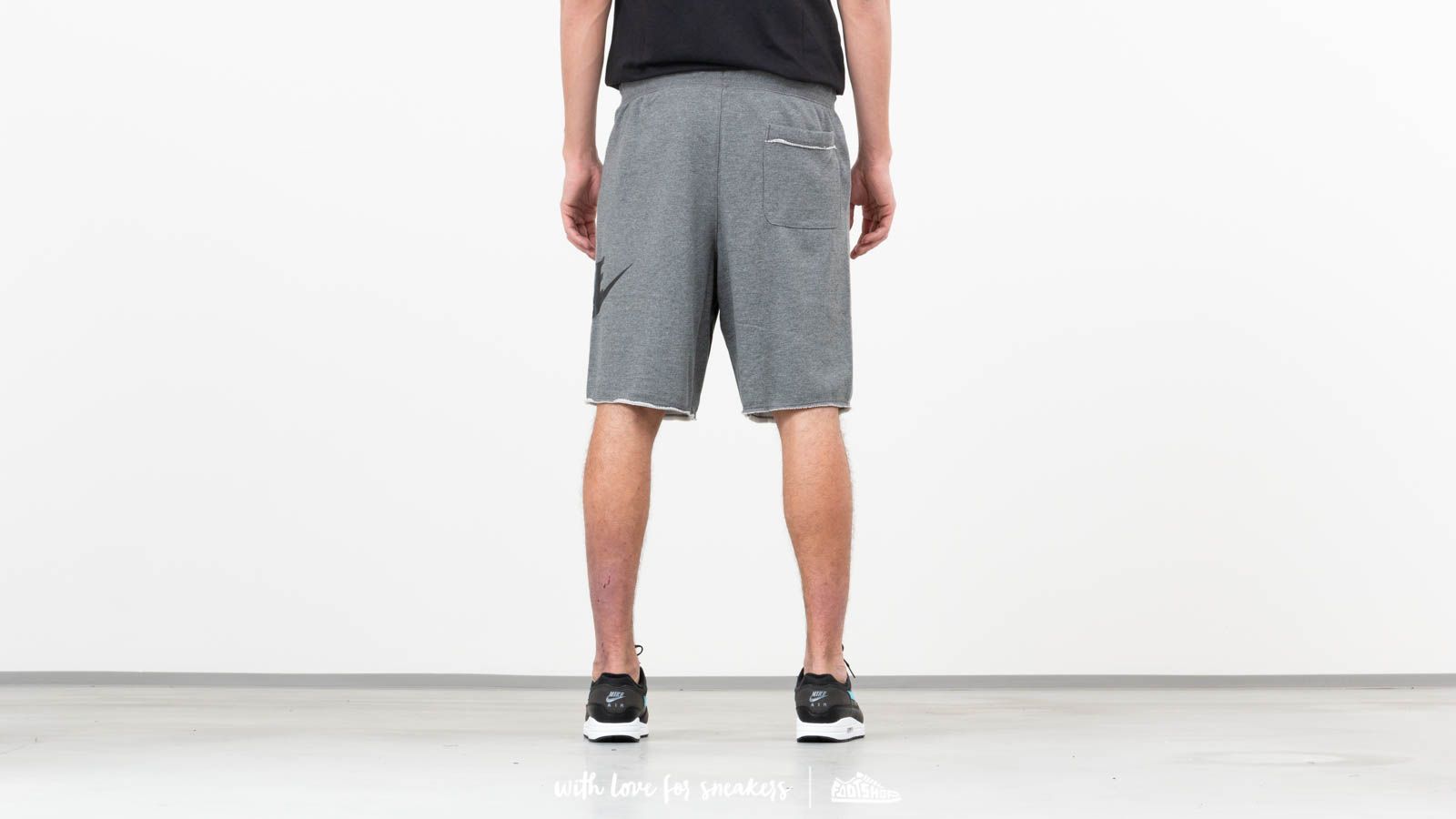 Šortai Nike Sportswear Alumni Fleece Tech Shorts Charcoal