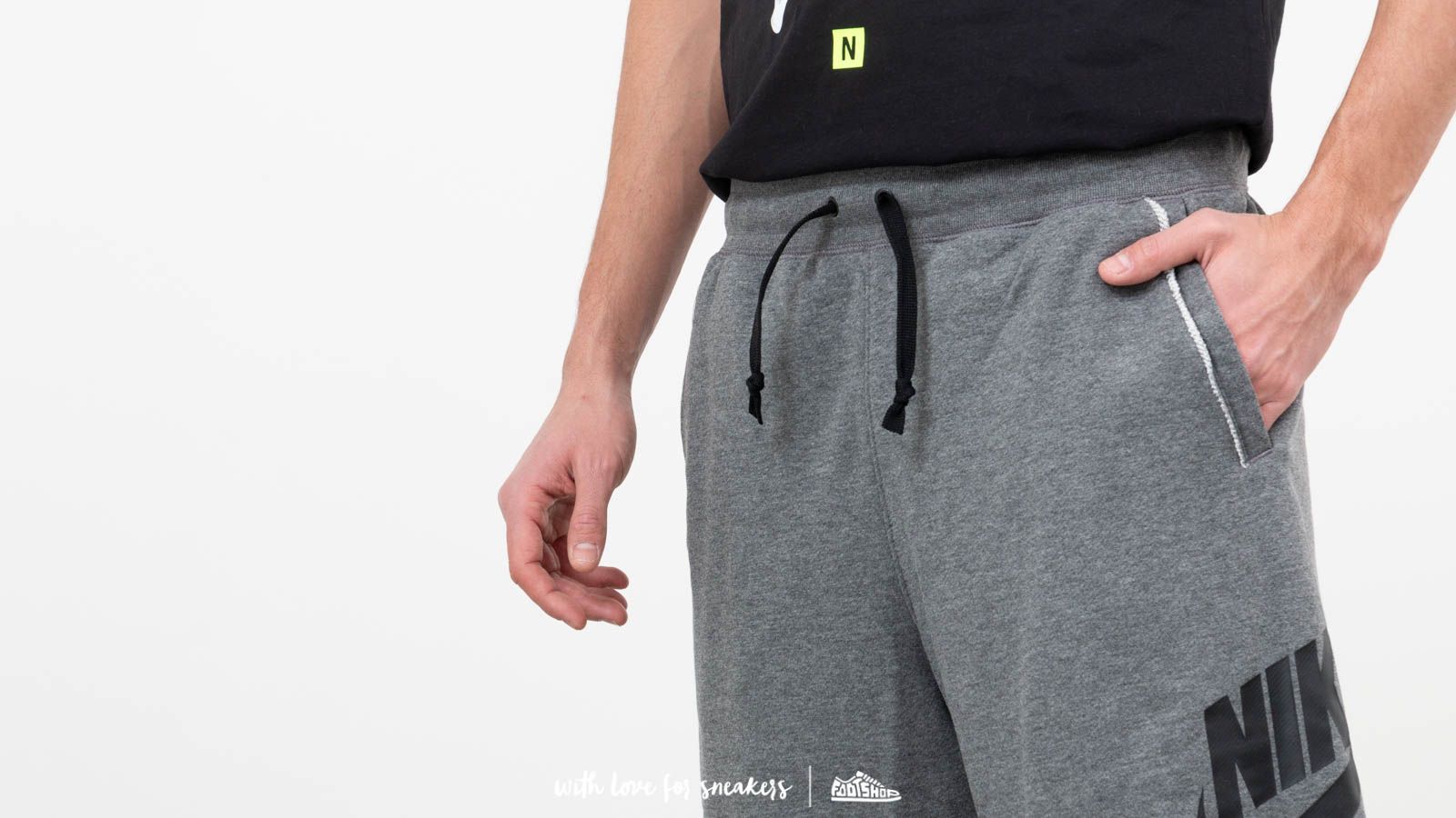 Šortai Nike Sportswear Alumni Fleece Tech Shorts Charcoal
