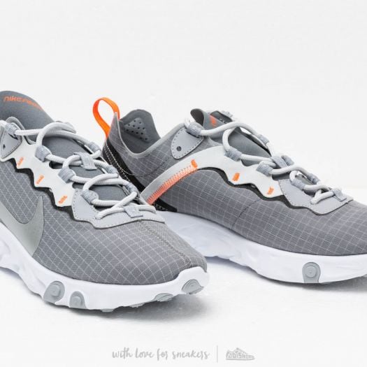 Men s shoes Nike React Element 55 Cool Grey Metallic Silver Hyper Crimson Footshop