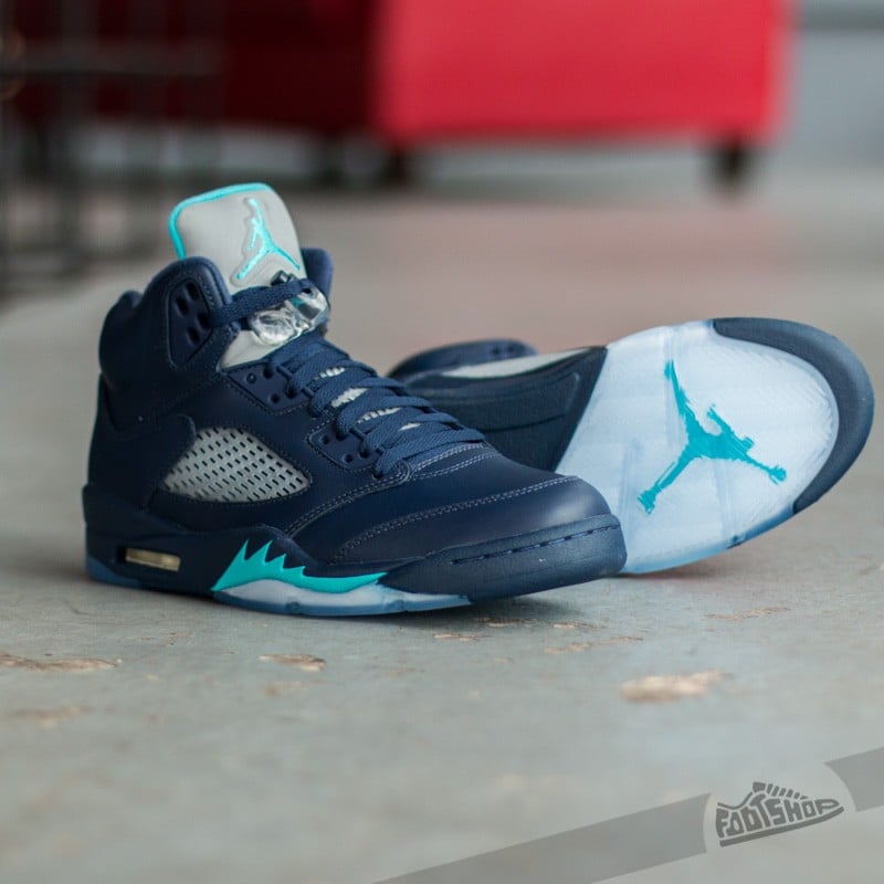 Men's shoes Air Jordan 5 Retro 30th Midnight Navy/Turquoise Blue-White