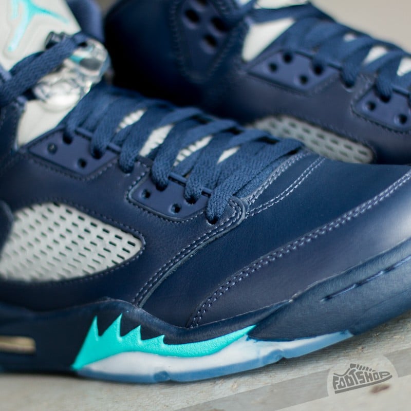 Men's shoes Air Jordan 5 Retro 30th Midnight Navy/Turquoise Blue-White