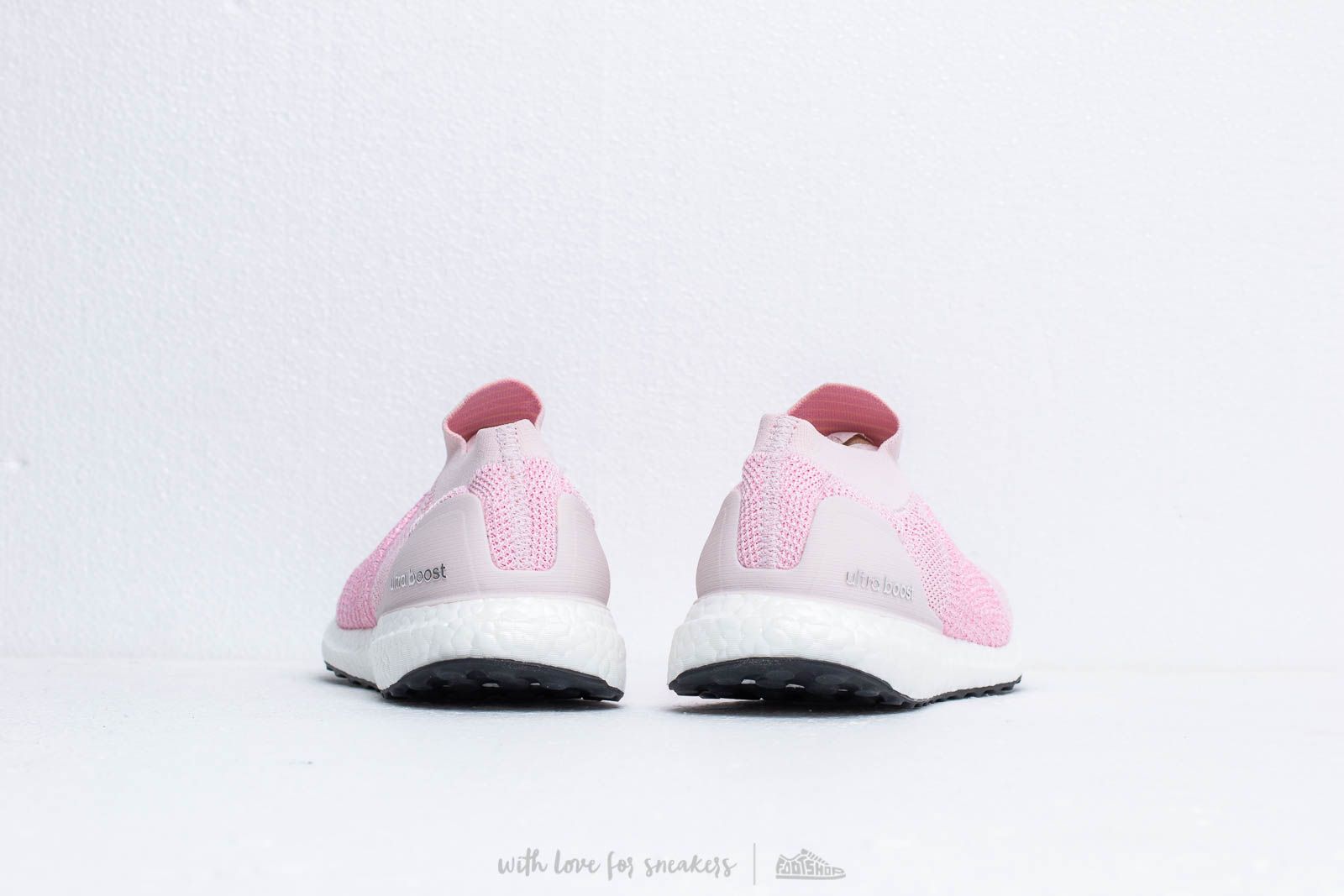 Ultra boost laceless pink sales