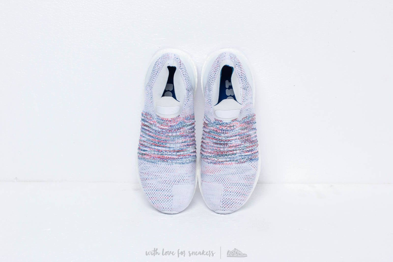 Adidas ultra boost laceless white active red & green clearance