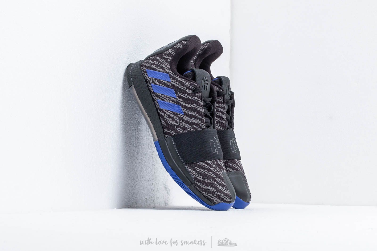Men's shoes adidas Harden Vol. 3 Core Black/ Active Blue/ Dgh Solid Grey