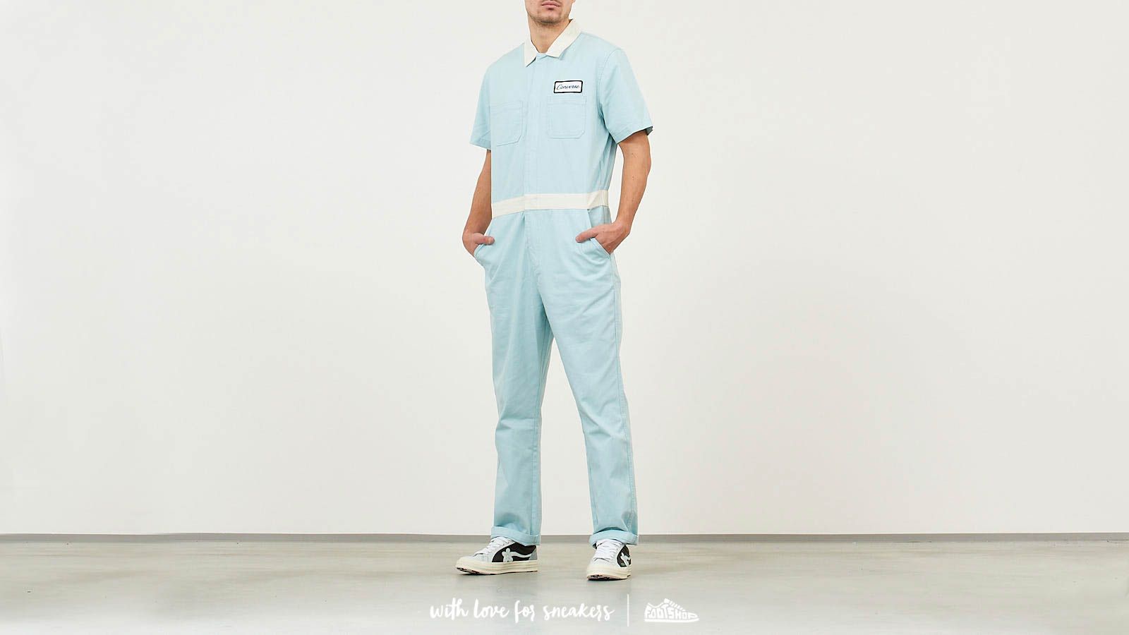 Pants and jeans Converse x GOLF le FLEUR Boiler Suit Light Blue/ White |  Footshop