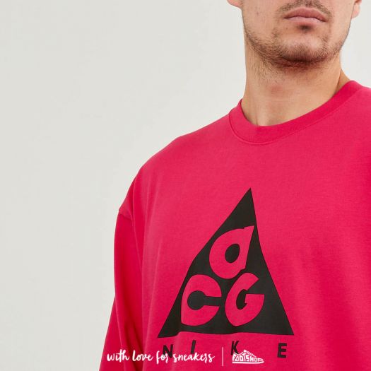 T shirts Nike ACG Long Sleeve Logo Tee NRG Rush Pink Black Footshop
