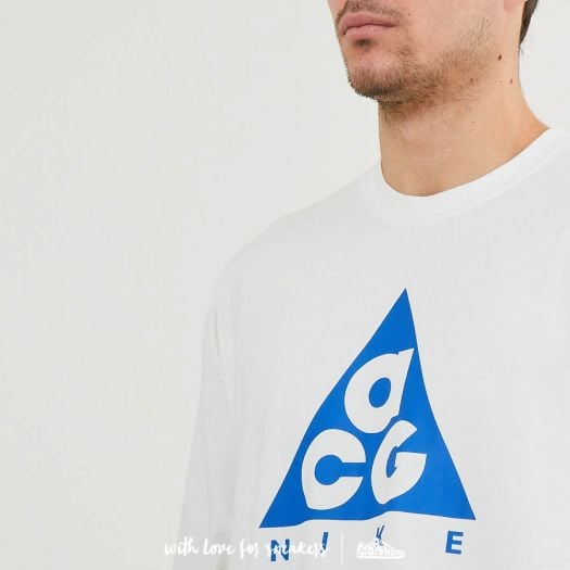 T shirts Nike ACG Long Sleeve Logo Tee NRG Summit White Racer Blue Footshop