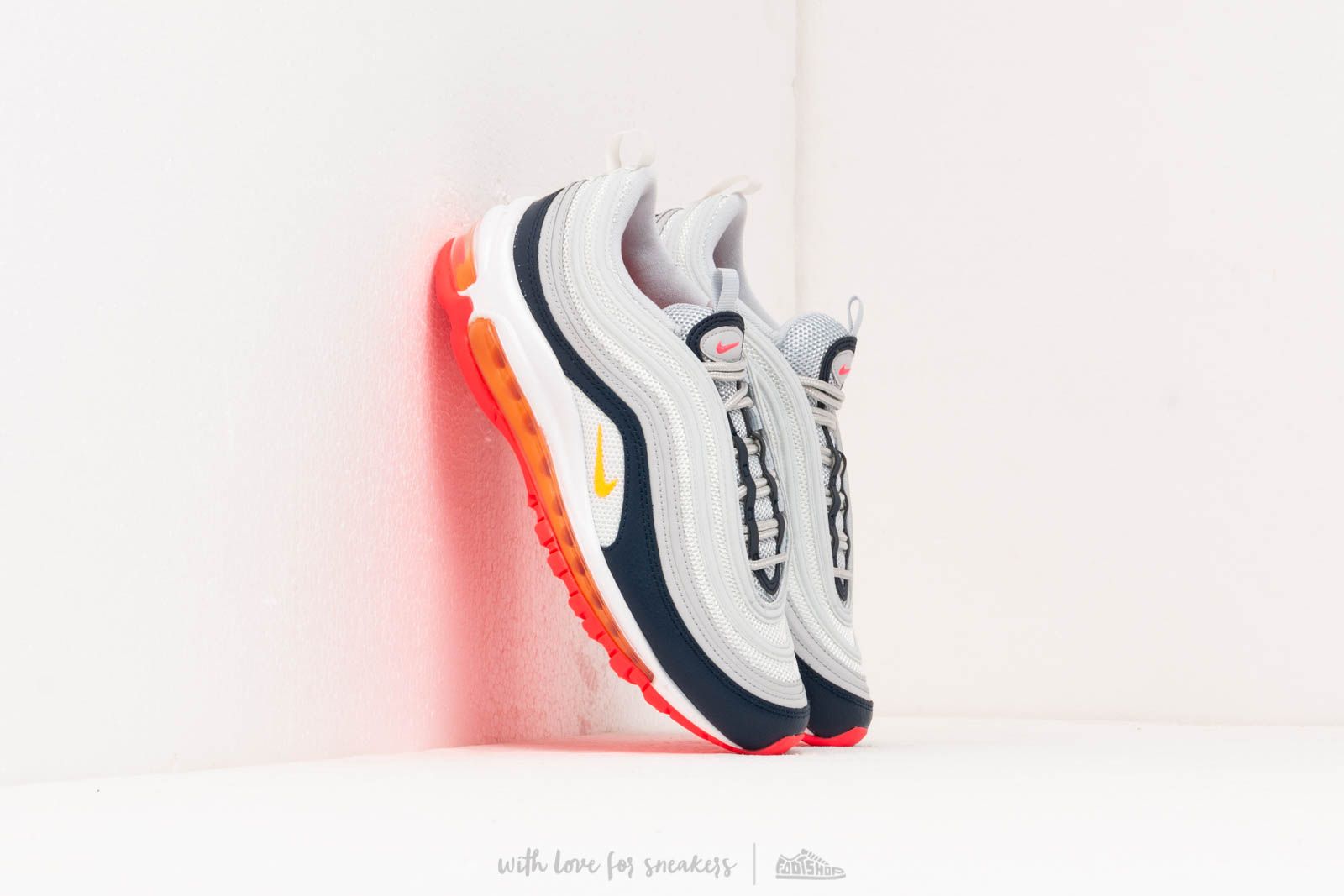 Women's shoes Nike W Air Max 97 Pure Platinum/ Laser Orange-Midnight Navy