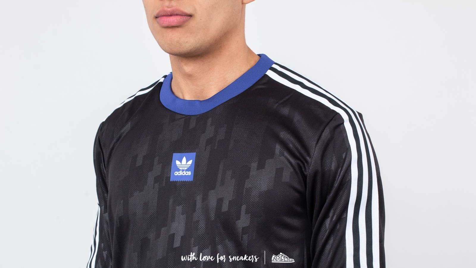 T Shirts and shirts adidas Dodson Jersey Black Active Blue White Footshop
