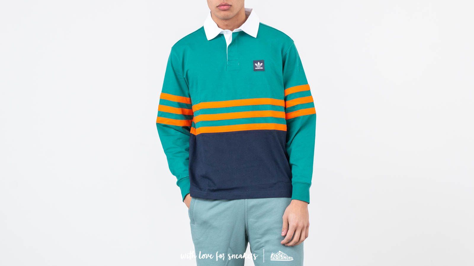 Тениски и ризи adidas Winchell Polo Active Green/ Collegiate Navy/ Orange/ White