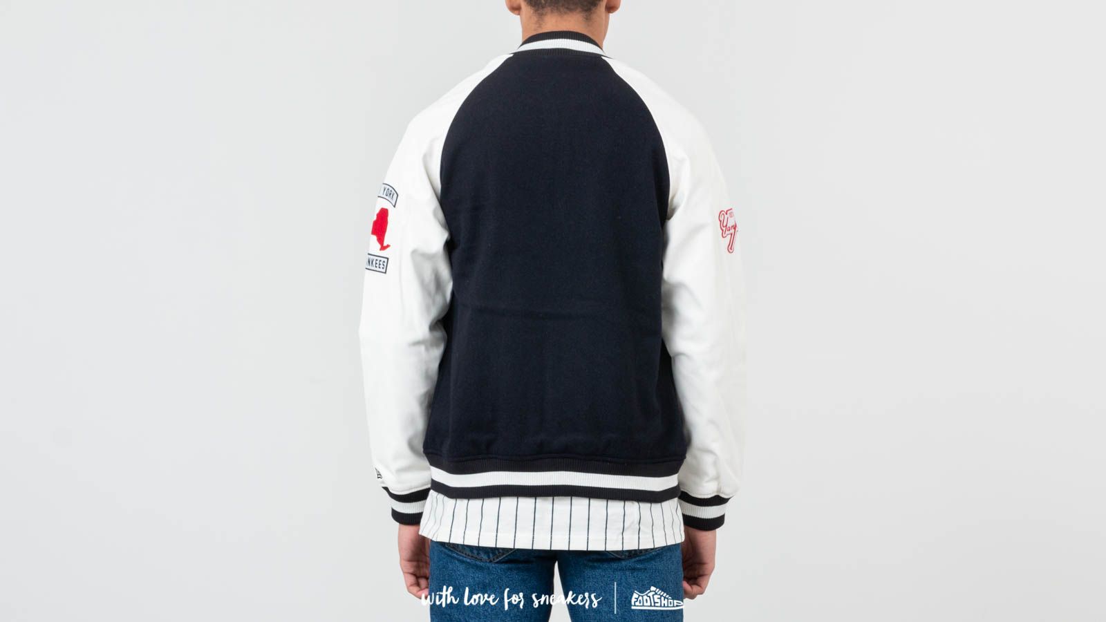 Jakne  New Era MLB New York Yankees Raglan Varsity Jacket Navy/ Off White
