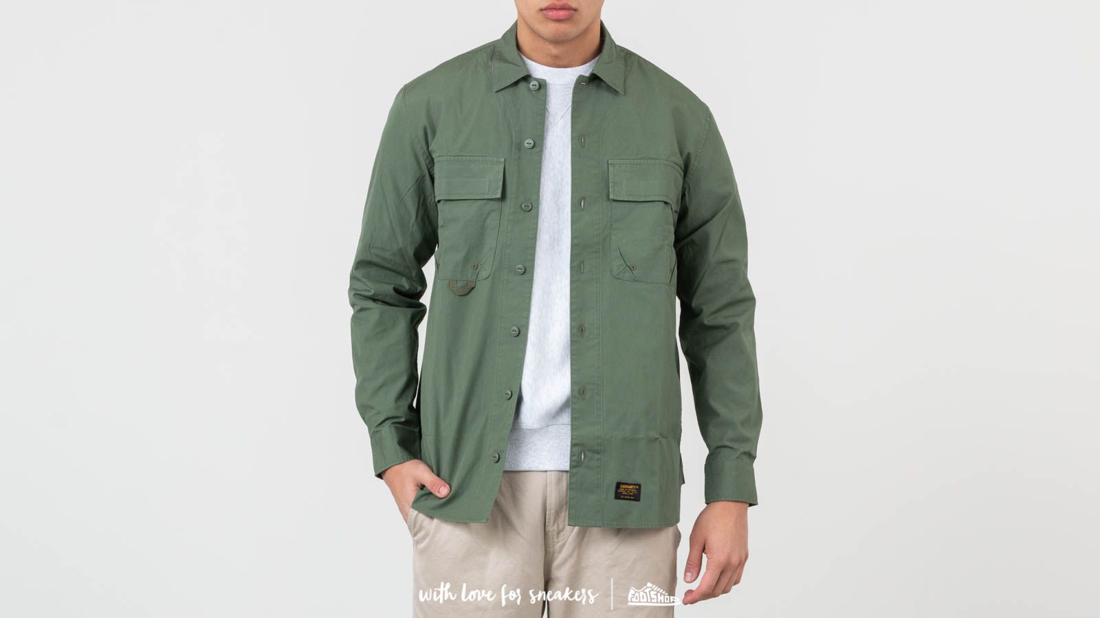 Camisas Carhartt WIP Laxford Shirt Dollar Green