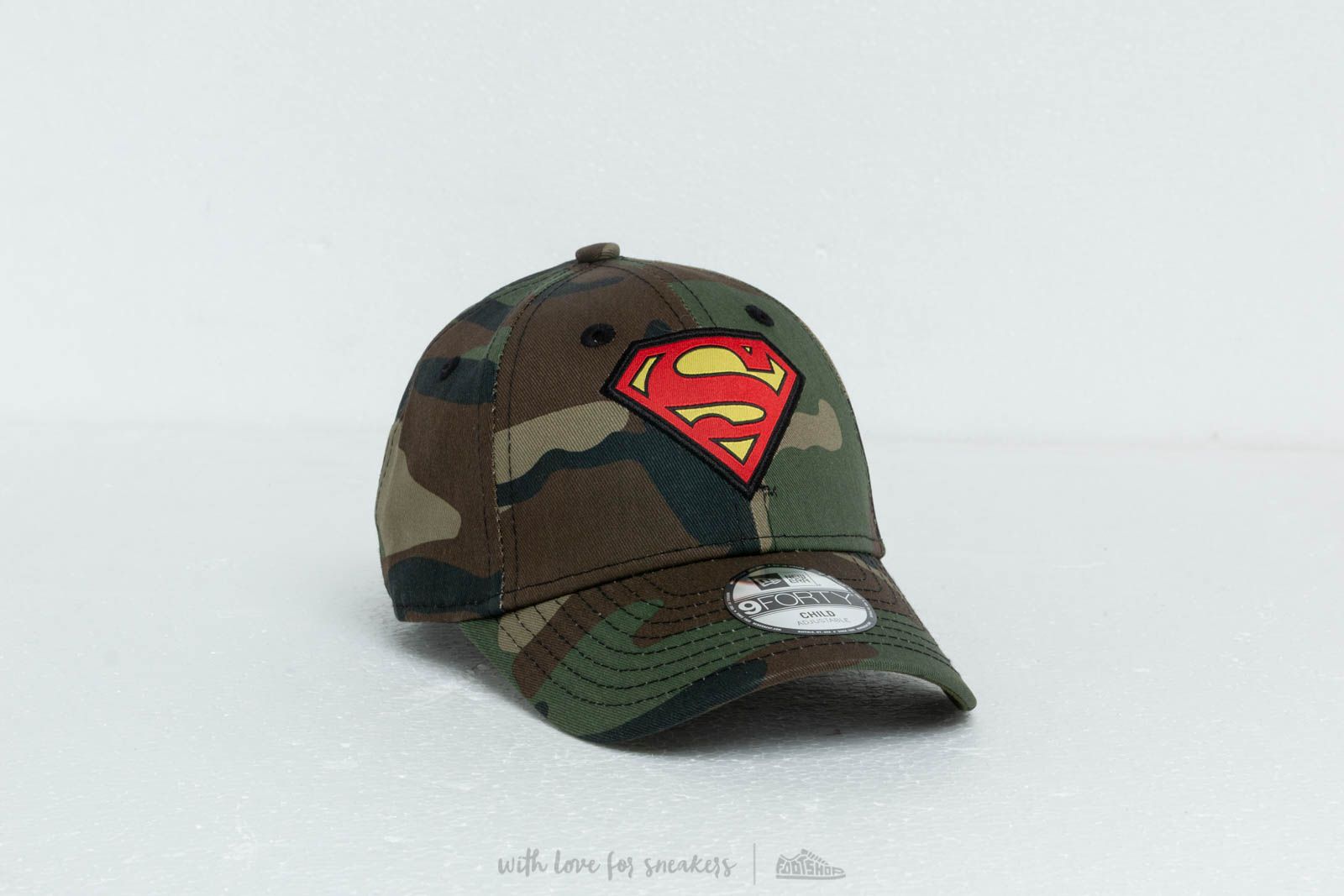 Caps New Era Kids 9Forty Superman Character Cap Washed Camo