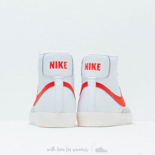 Men s shoes Nike Blazer MID 77 Vintage Habanero Red White Sail Footshop