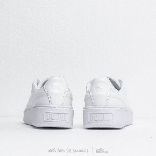All white platform pumas hot sale