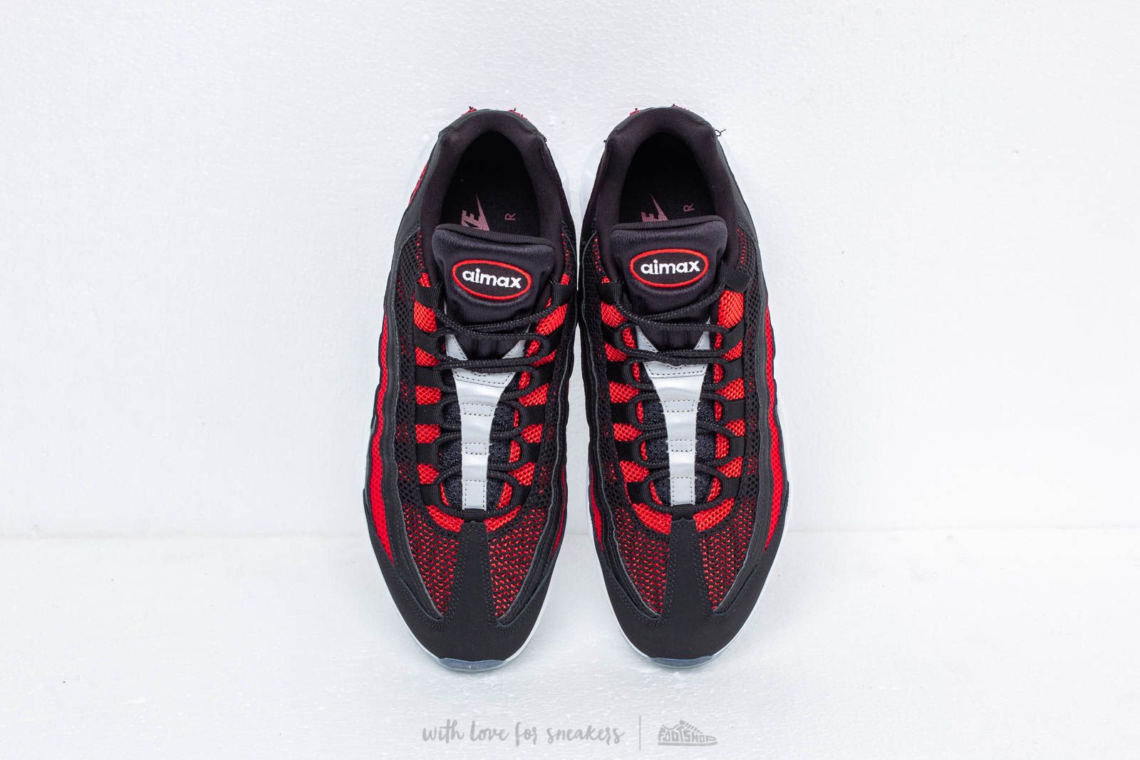 Men s shoes Nike Air Max 95 Essential Black White University Red Footshop