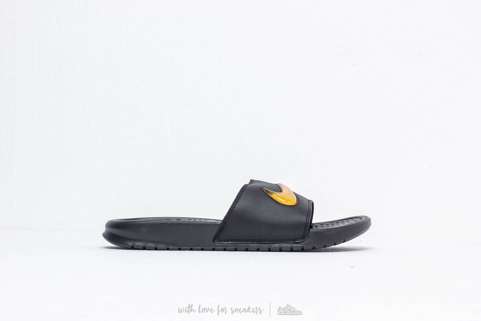 Men s shoes Nike Benassi Jdi Se Black Amarillo Hyper Violet