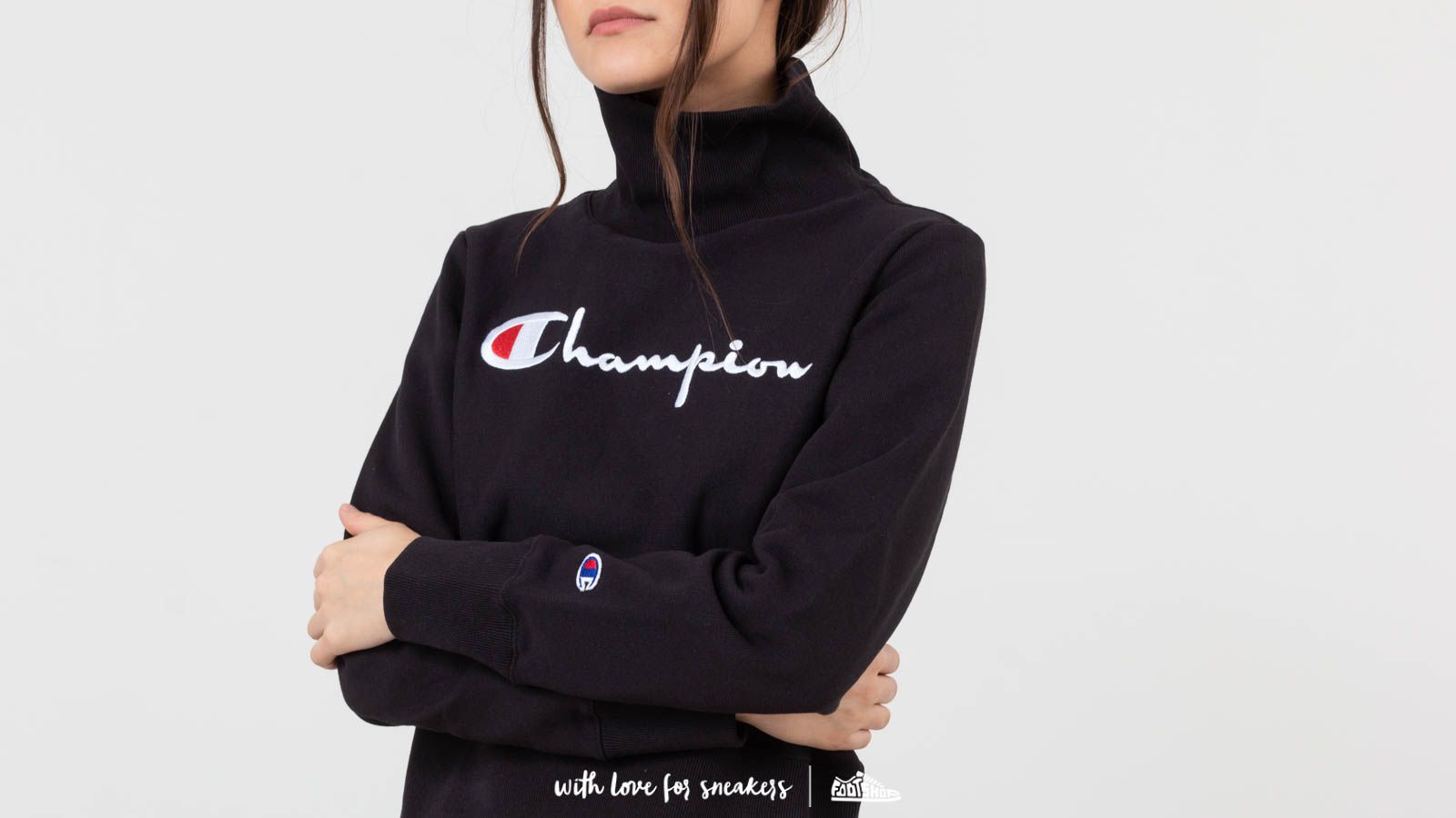 Hoodies e sweatshirts Champion Reverse Weave Logo Crewneck Black