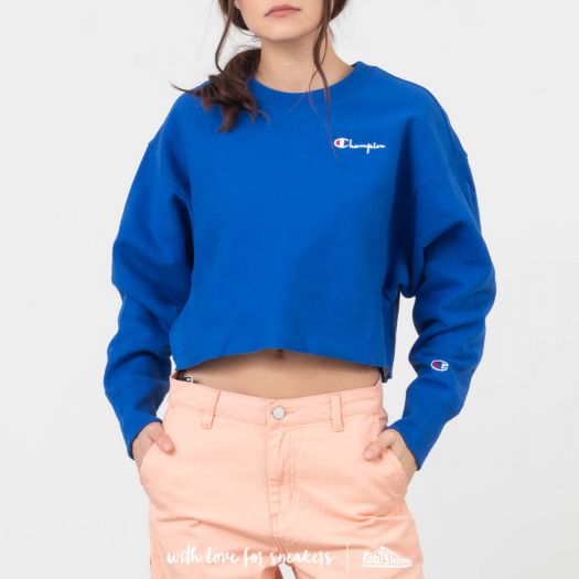 Champion crew neck cropped sweatshirt shop
