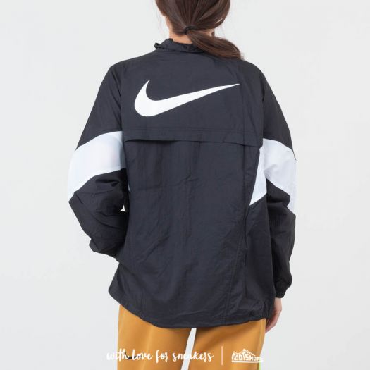 nike windrunner jacket black and white