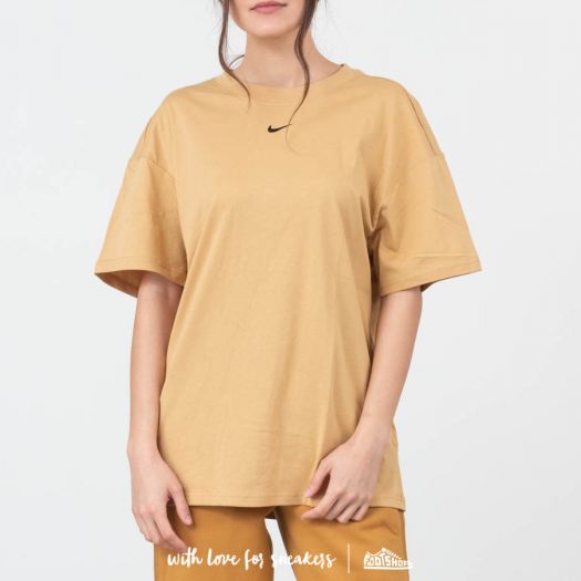 Topy Nike Sportswear Essentials Top Club Gold Black Footshop