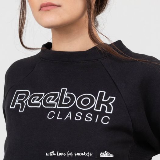 Hoodies and sweatshirts Reebok Classics Big Logo Fleece Crewneck Black White Footshop